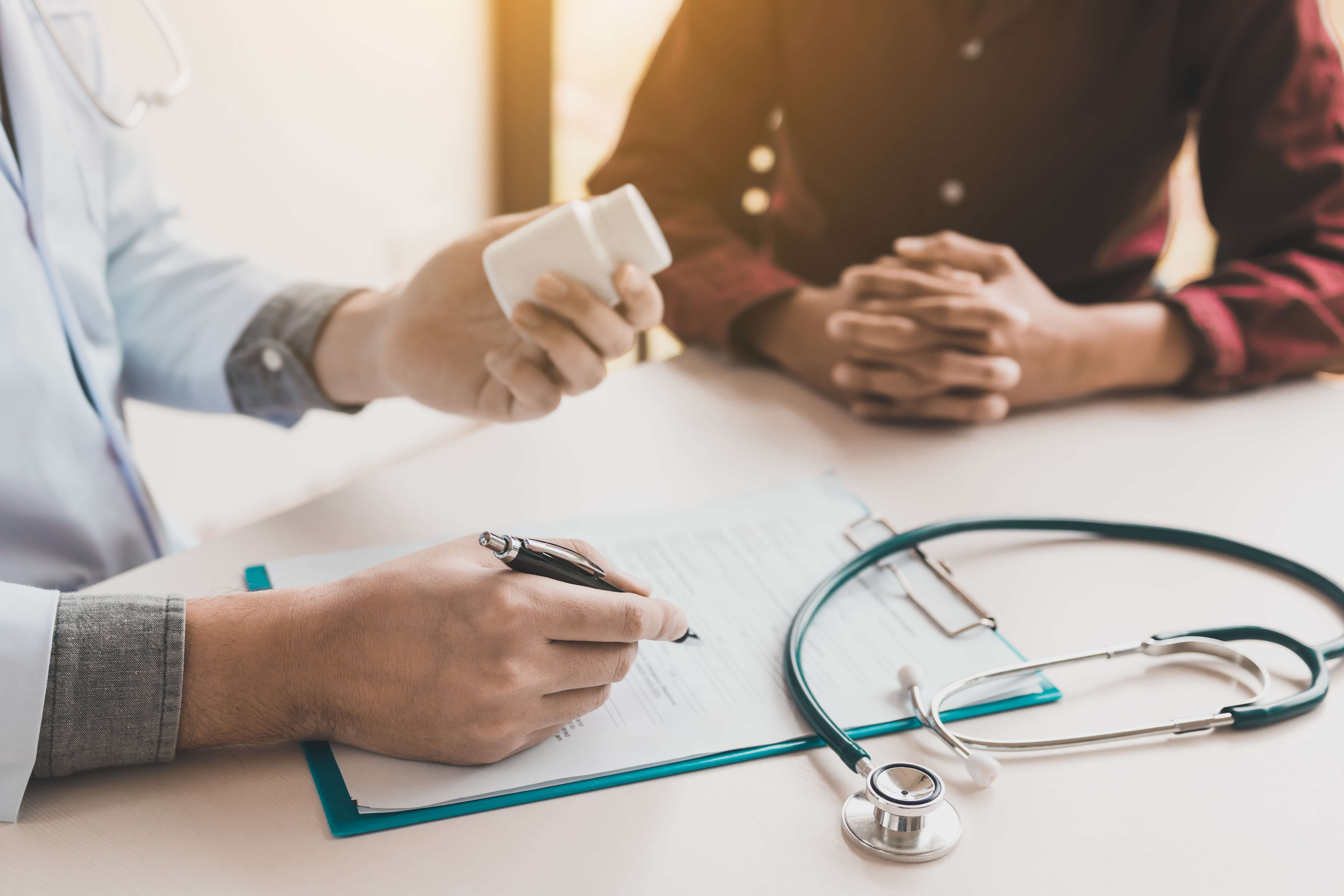 Filling out prescription