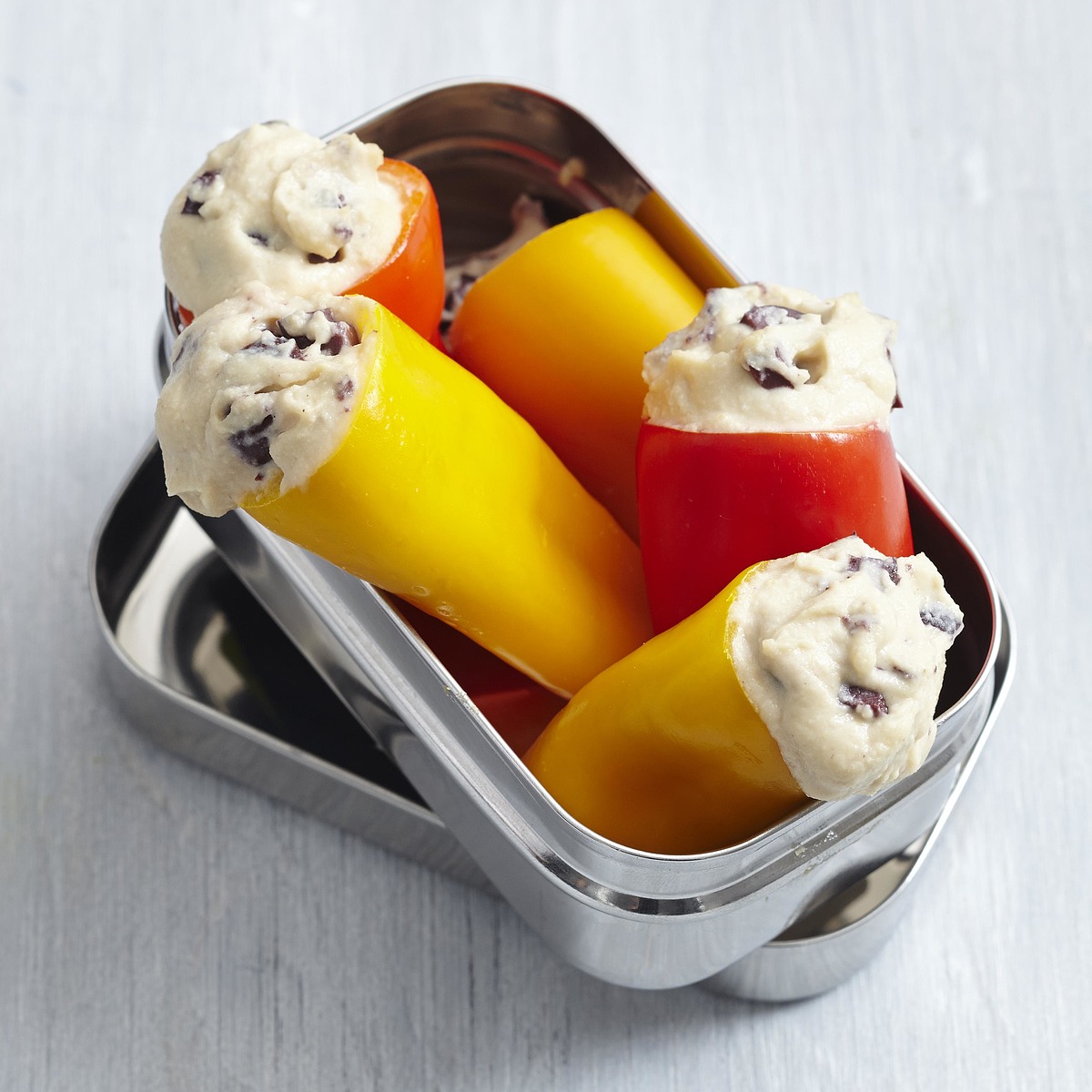 Hummus-Stuffed Mini Bells