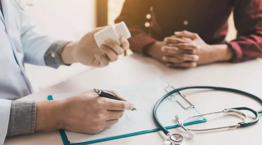 Filling out prescription