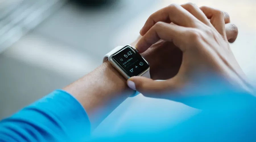 checking smart watch