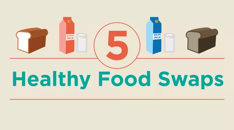 5 different healthy foods
